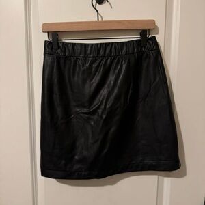 American Eagle Black Leather Skirt